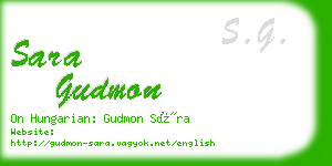 sara gudmon business card
